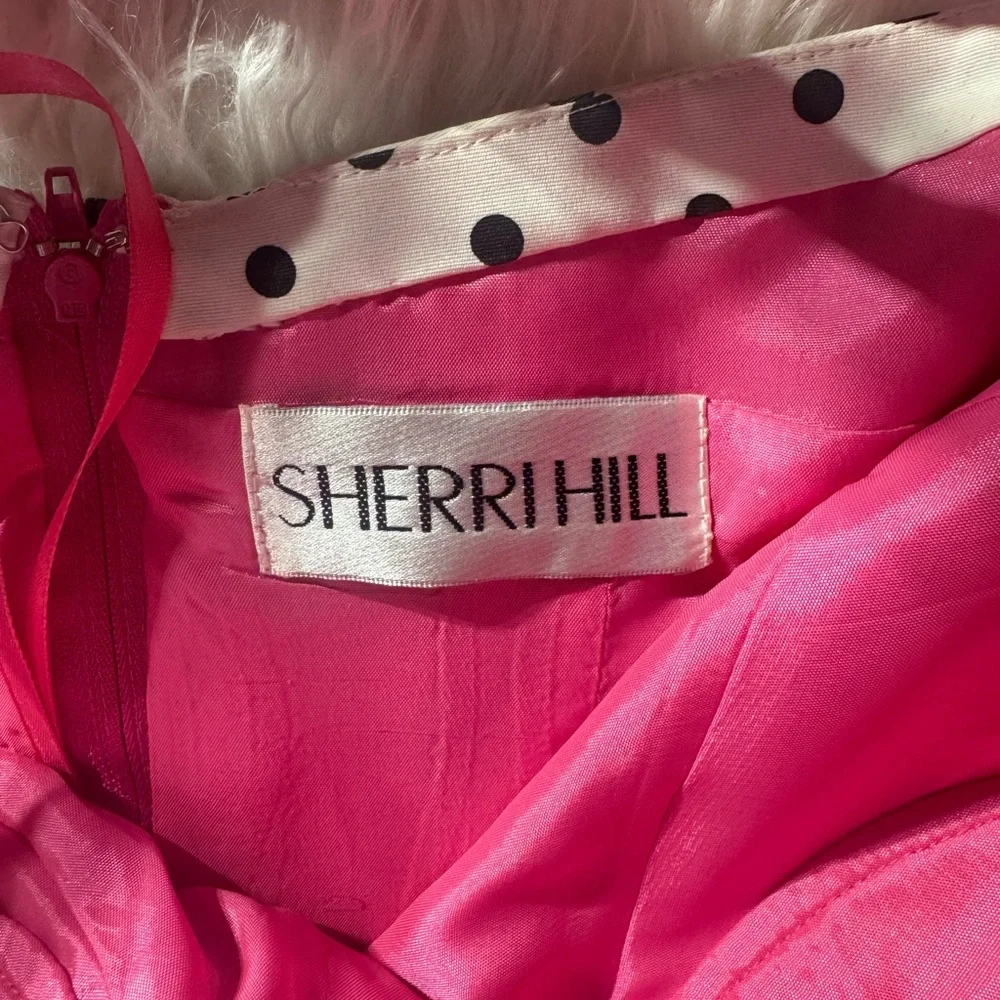 Sherri Hill Punk Black and White Polka Dot Dress - Picture 10 of 11
